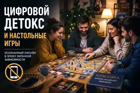 Цифровой детокс и настольные игры: осознанный офлайн в эпоху экранной зависимости