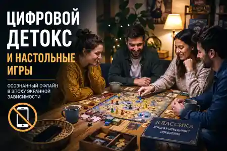 Цифровой детокс и настольные игры: осознанный офлайн в эпоху экранной зависимости