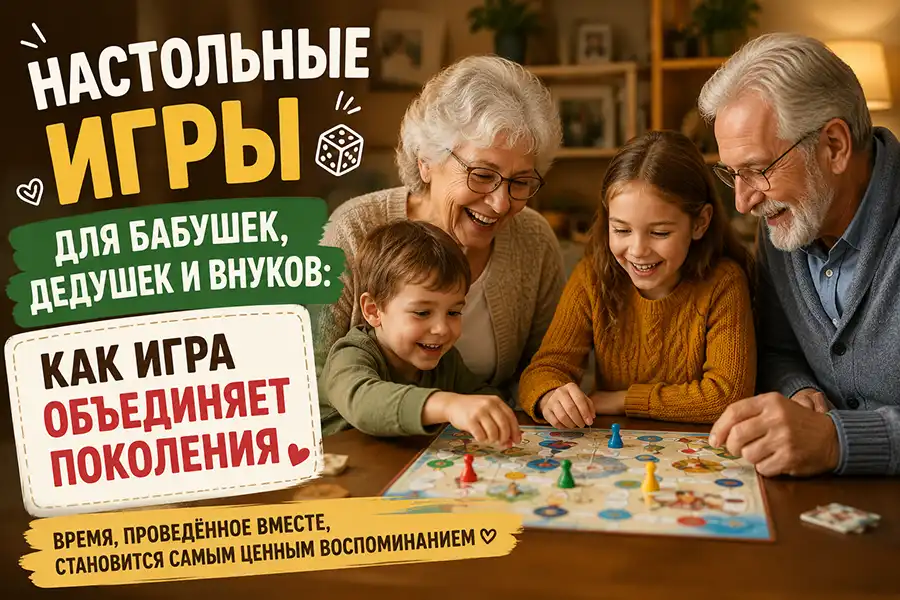 Настольные игры для бабушек, дедушек и внуков: как игра объединяет поколения