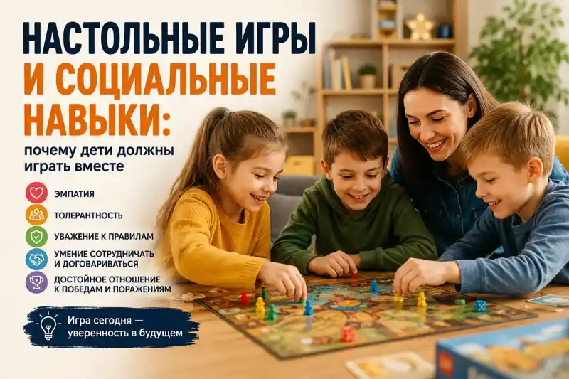 Настольные игры и социальные навыки: почему дети должны играть вместе