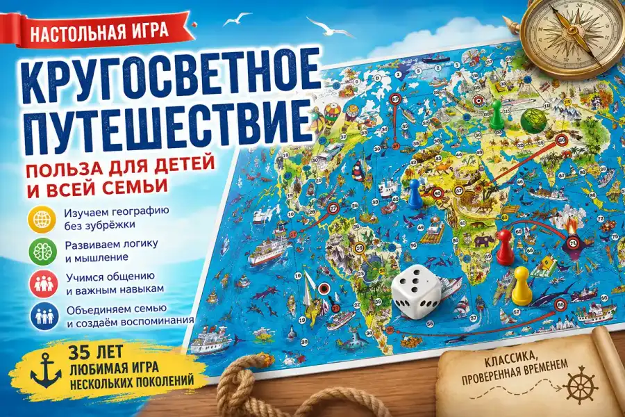 Настольная игра про кругосветное путешествие: польза для детей