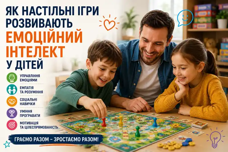 Як настільні ігри розвивають емоційний інтелект у дітей