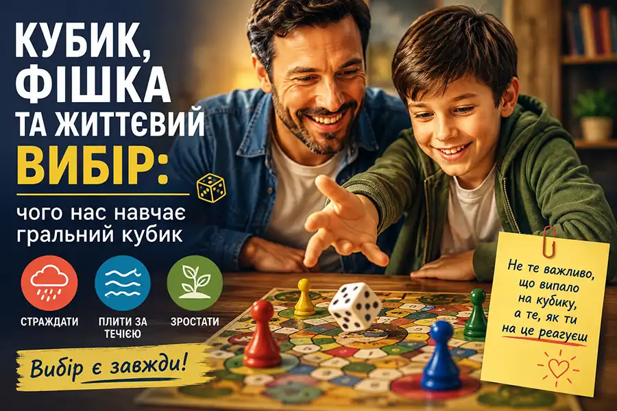 Кубик, фішка та життєвий вибір: чого нас навчає гральний кубик