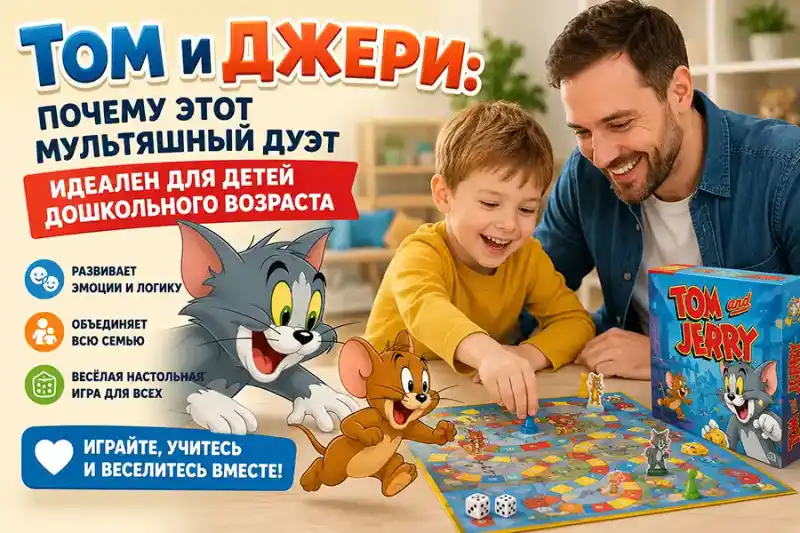 Том и Джери: почему этот мультяшный дуэт идеален для детей дошкольного возраста