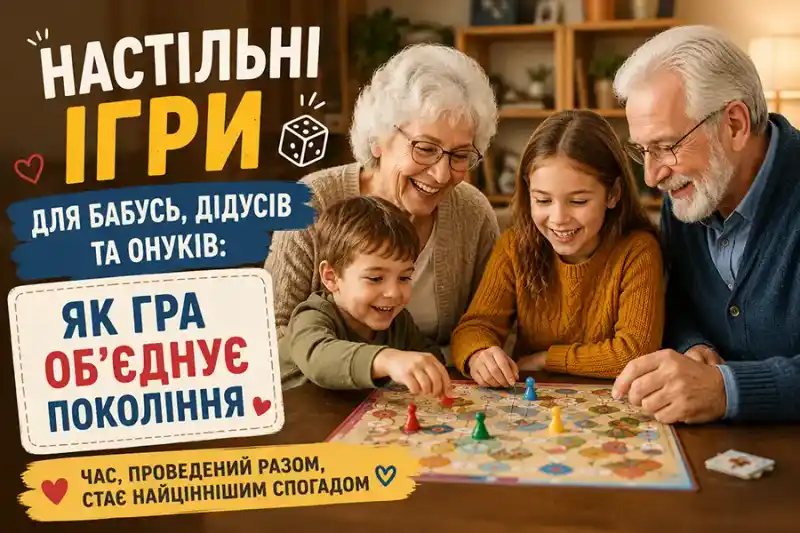 Настільні ігри для бабусь, дідусів та онуків: як гра об’єднує покоління