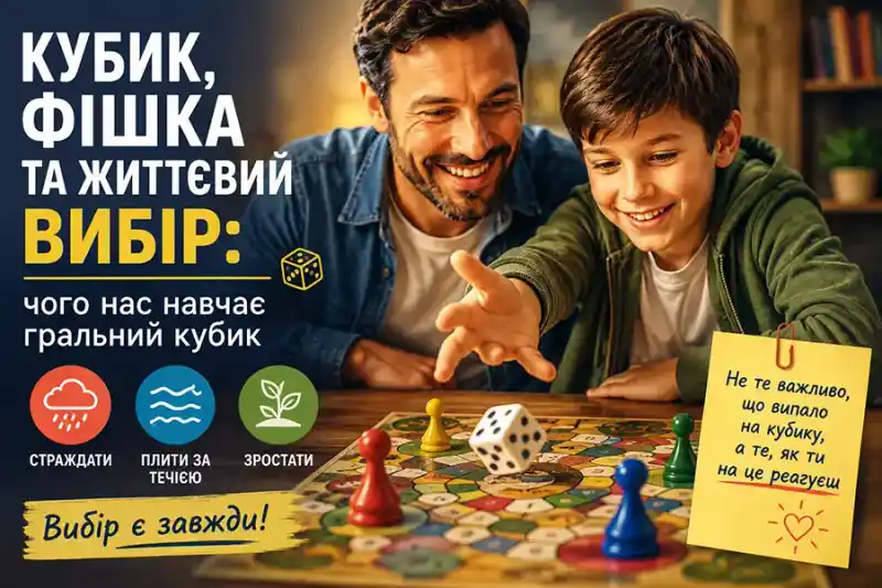 Кубик, фішка та життєвий вибір: чого нас навчає гральний кубик